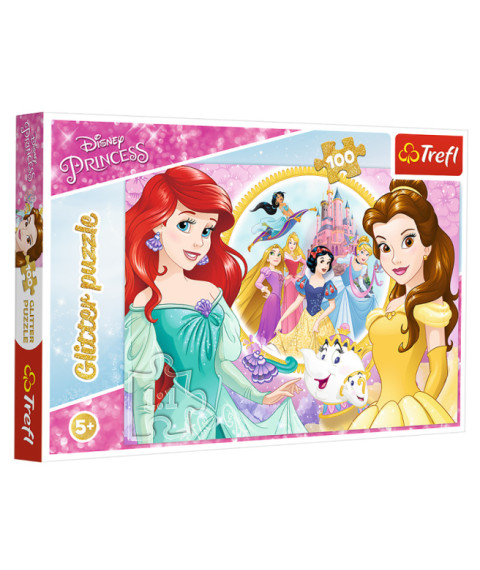 TF Puzzle "100 Glitter" - Memoriile lui Belle si Ariel / Disney Princess
